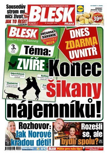 Obálka e-magazínu Blesk 16.2.2015