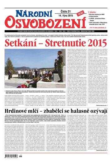 Obálka e-magazínu Národní Osvobození 21/2015