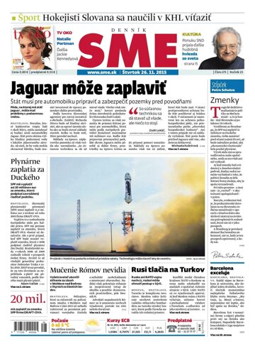 Obálka e-magazínu SME 26.11.2015