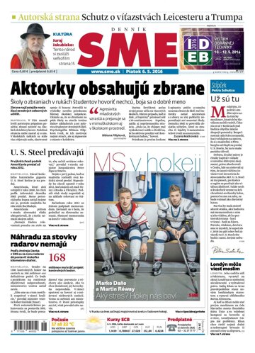 Obálka e-magazínu SME 6.5.2016