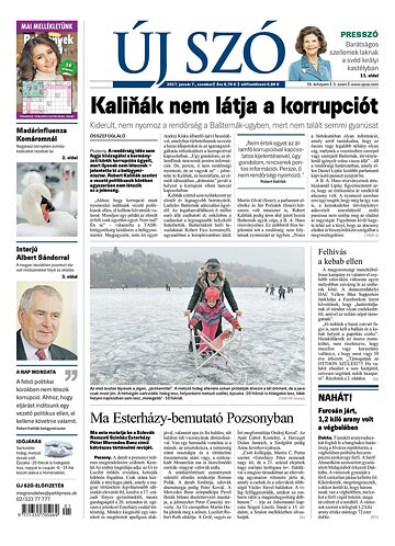 Obálka e-magazínu Új Szó 7.1.2017