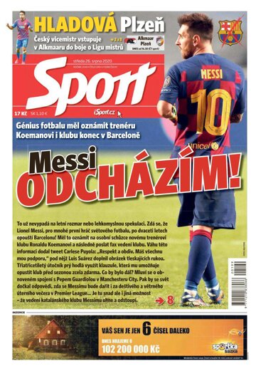 Obálka e-magazínu Sport 26.8.2020