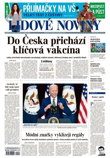 Obálka e-magazínu Lidové noviny 6.2.2021