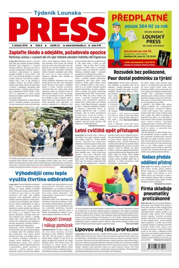 Obálka e-magazínu Lounský press 9/2016