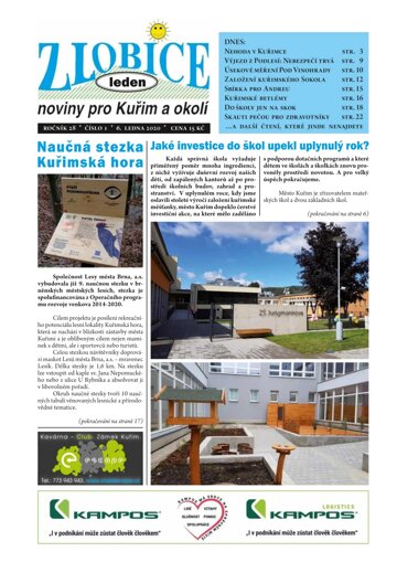 Obálka e-magazínu Zlobice – noviny pro Kuřim a okolí 1/2021