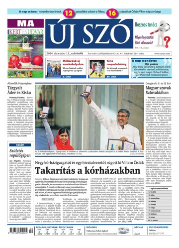 Obálka e-magazínu Új Szó 11.12.2014