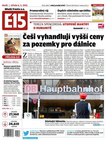 Obálka e-magazínu E15 6.5.2015