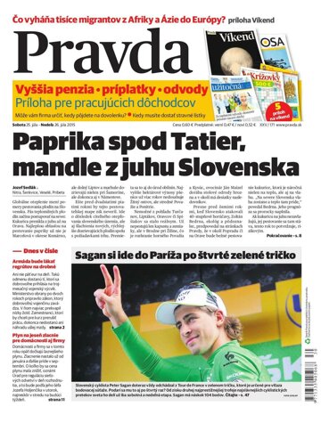 Obálka e-magazínu Pravda 25.7.2015