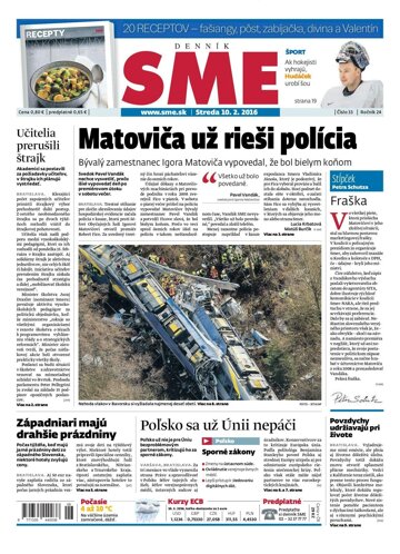 Obálka e-magazínu SME 10.2.2016