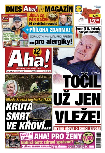 Obálka e-magazínu AHA! 14.4.2016