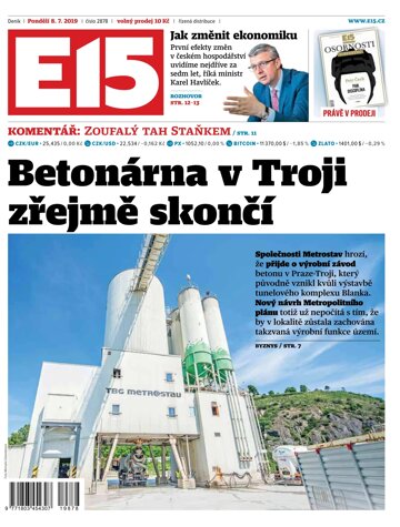 Obálka e-magazínu E15 8.7.2019