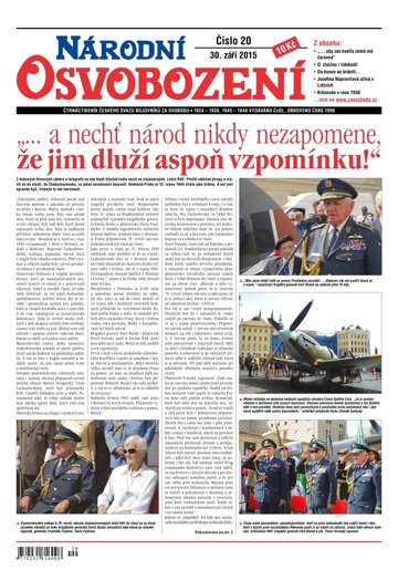 Obálka e-magazínu Národní Osvobození 20/2015