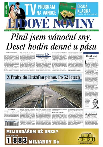 Obálka e-magazínu Lidové noviny 16.12.2016