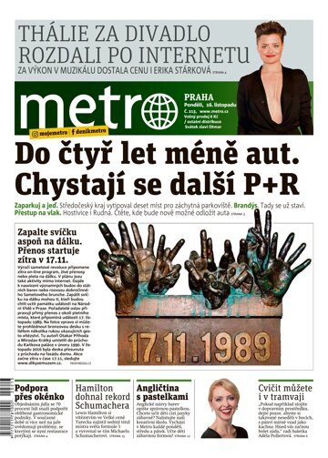 Obálka e-magazínu deník METRO 16.11.2020