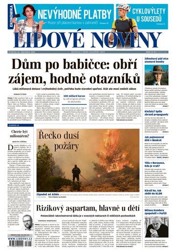 Obálka e-magazínu Lidové noviny 20.7.2023