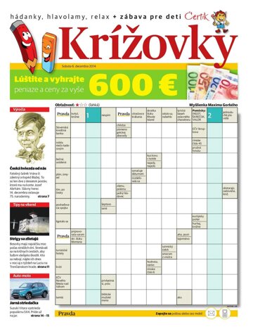 Obálka e-magazínu Krížovky 6.12.2014