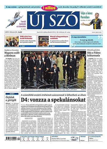 Obálka e-magazínu Új Szó 24.2.2015