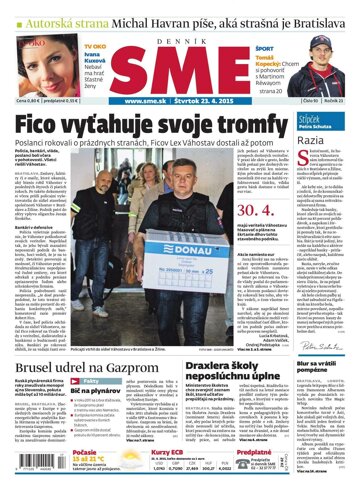 Obálka e-magazínu SME 23.4.2015