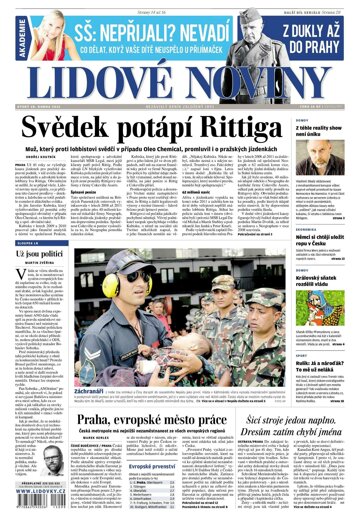 Obálka e-magazínu Lidové noviny 28.4.2015