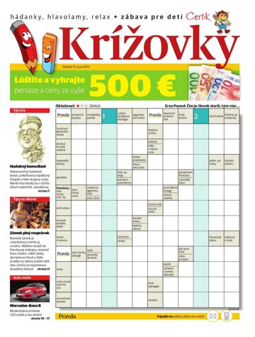 Obálka e-magazínu Krížovky 13.6.2015