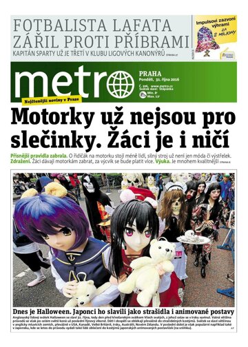 Obálka e-magazínu deník METRO 31.10.2016