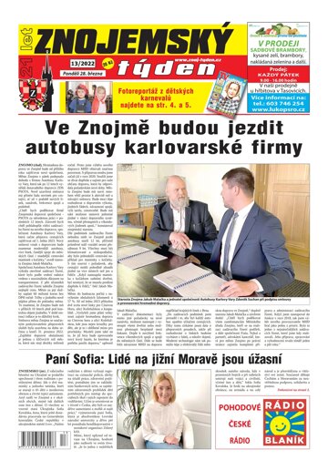 Obálka e-magazínu Znojemský týden 13/2022