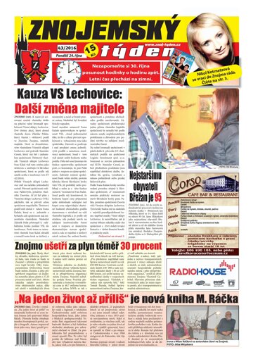 Obálka e-magazínu Znojemský týden 43/2016