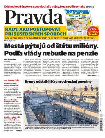 Obálka e-magazínu Pravda 18. 7. 2023