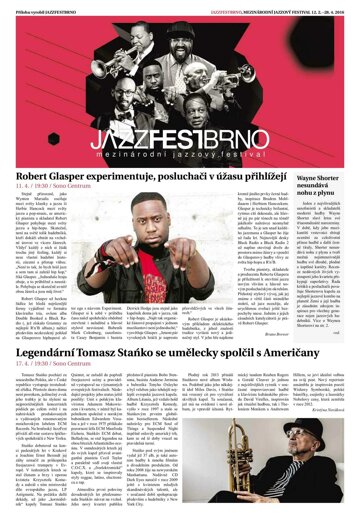 Obálka e-magazínu Hospodářské noviny - příloha 063 - 1.4.2016 příloha JazzFestBrno