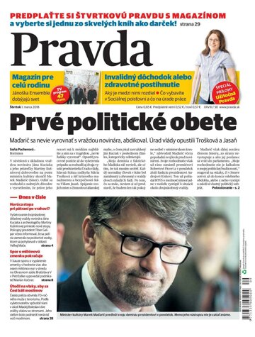 Obálka e-magazínu Pravda 1.3.2018