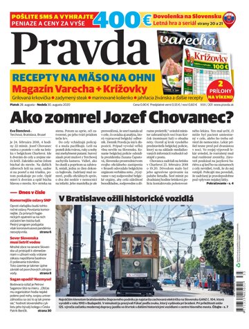 Obálka e-magazínu Pravda 28. 8. 2020