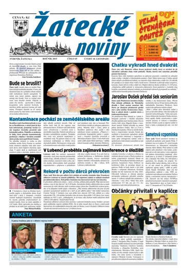 Obálka e-magazínu Žatecké noviny 45/2015