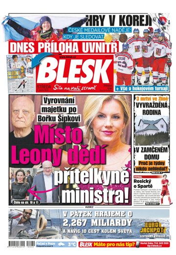 Obálka e-magazínu Blesk 7.2.2018