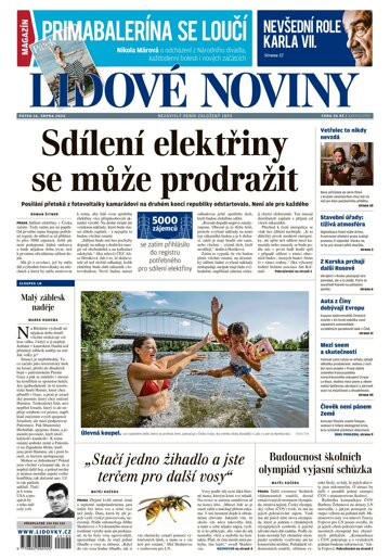 Obálka e-magazínu Lidové noviny 16.8.2024