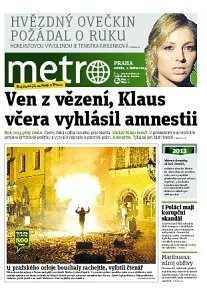 Obálka e-magazínu deník METRO 2.1.2013