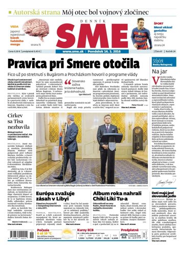 Obálka e-magazínu SME 14.3.2016