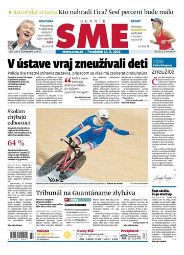 Obálka e-magazínu SME 12.9.2016