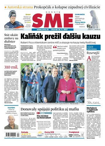 Obálka e-magazínu SME 16.5.2017