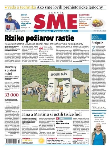 Obálka e-magazínu SME 7.5.2018