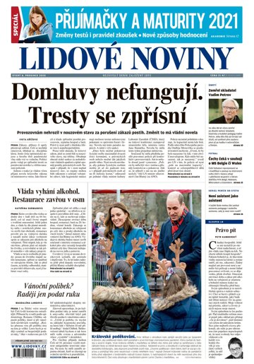 Obálka e-magazínu Lidové noviny 8.12.2020