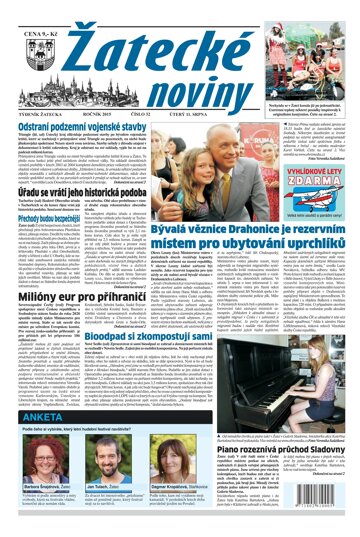 Obálka e-magazínu Žatecké noviny 32/2015