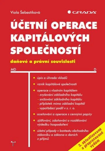 Obálka knihy Účetní operace kapitálových společností, 3. aktualizované a přepracované vydání