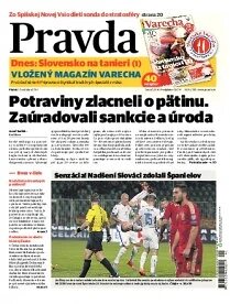 Obálka e-magazínu Pravda 10. 10. 2014