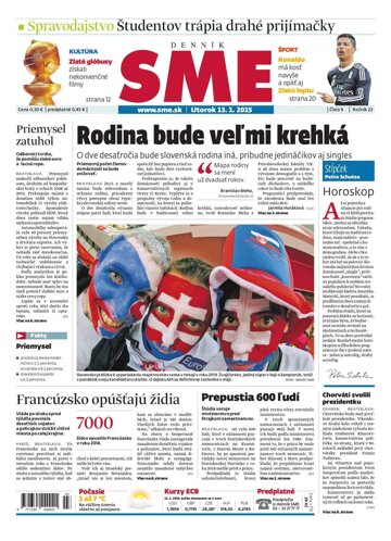 Obálka e-magazínu SME 13.1.2015