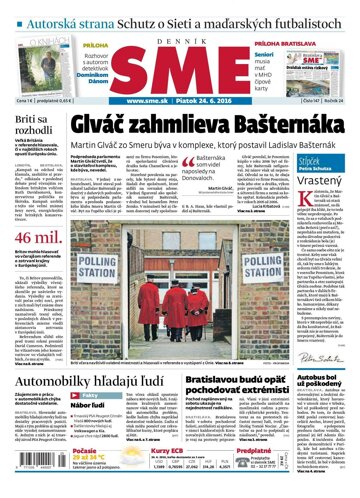 Obálka e-magazínu SME 24.6.2016