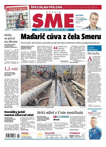 Obálka e-magazínu SME 15.11.2017