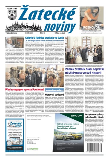 Obálka e-magazínu Žatecké noviny 38/24