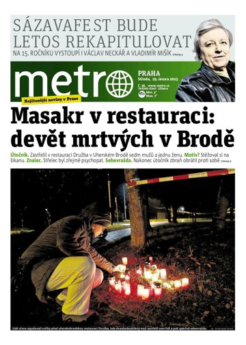 Obálka e-magazínu deník METRO 25.2.2015