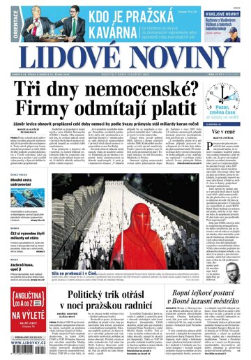 Obálka e-magazínu Lidové noviny 24.10.2015