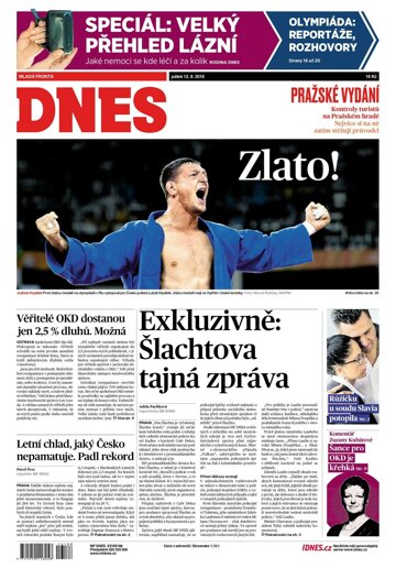 Obálka e-magazínu MF Dnes 12.8.2016